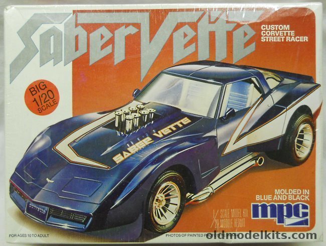 MPC 1/20 Saber Vette Chevrolet Corvette Custom Street Racer, 1-3751 plastic model kit